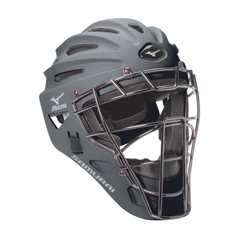 Mizuno Men's Samurai G4 Baseball Catcher’s Helmet Grey (380191-XTB)